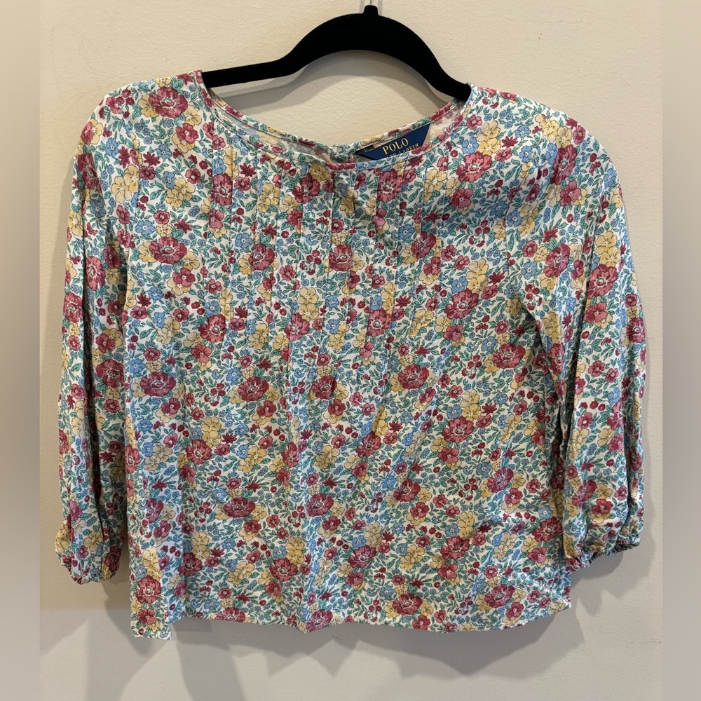 Polo Ralph Lauren Girls Floral A Line Shirt Size 10